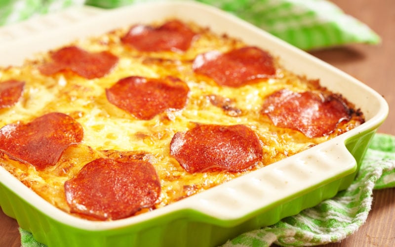Macaroni au fromage style pizza
