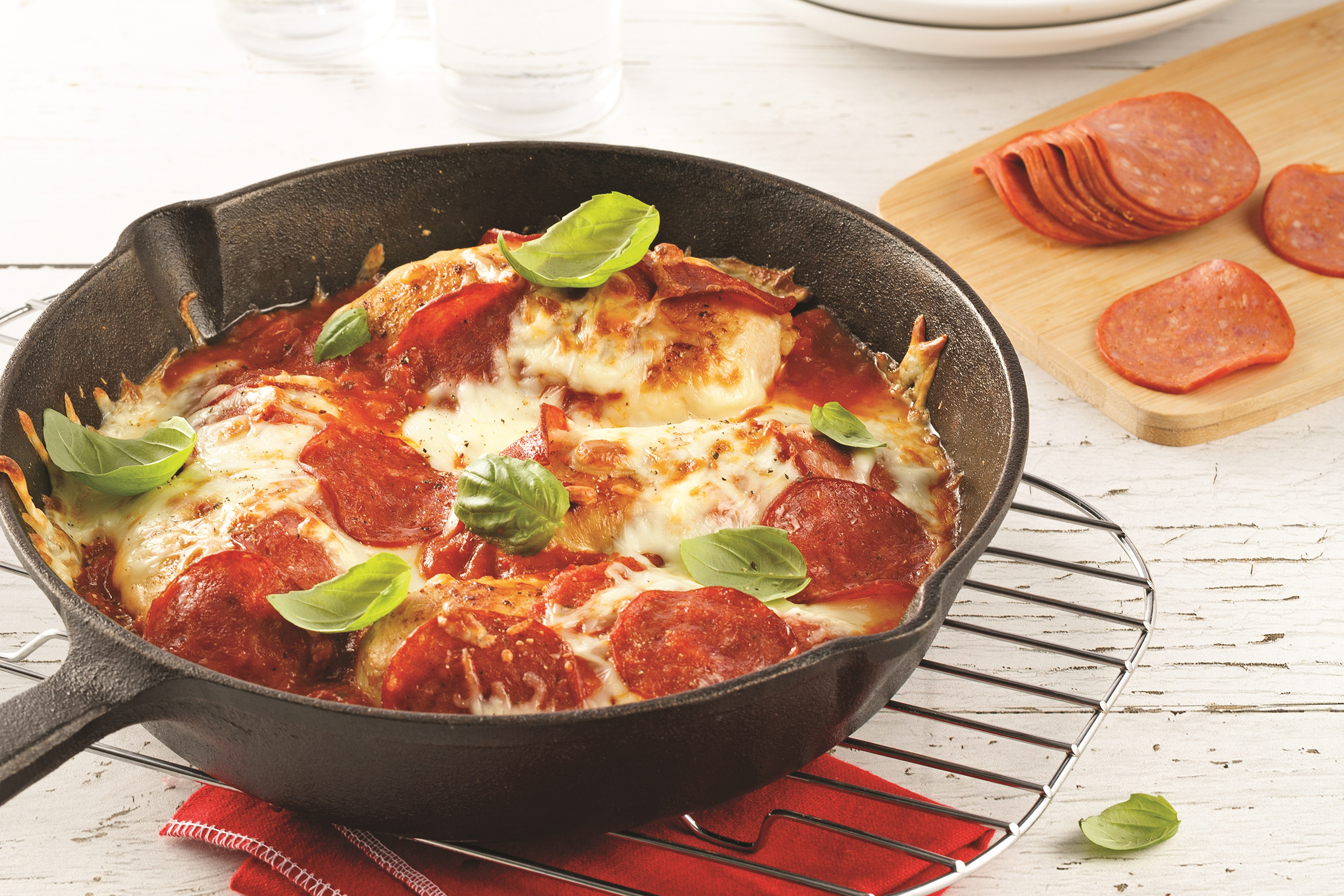 Pepperoni-cheese chicken